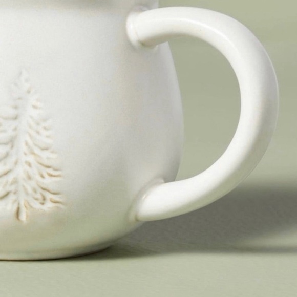 Hearth & Hand Magnolia 14oz Winter Trees Round Stoneware Mugs Cream (Set of 2) - Picture 3 of 4